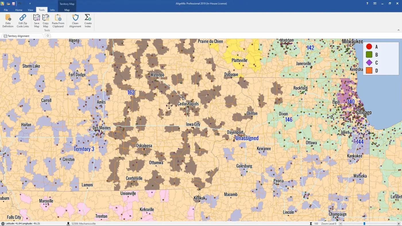 AlignMix Sales Territory Mapping Software